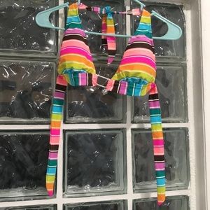 Multi colored bikini top